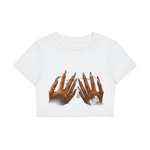 "Im Just a Girl" White Crop tee