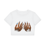 "Im Just a Girl" White Crop tee