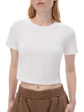 "Im Just a Girl" White Crop tee