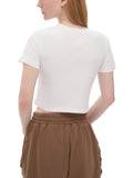 "Im Just a Girl" White Crop tee